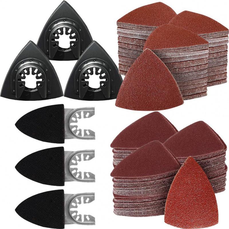 156-Piece Triangle Sandpaper & Oscillating Saw Accessories Set for Grinding, Polishing & Quick Release