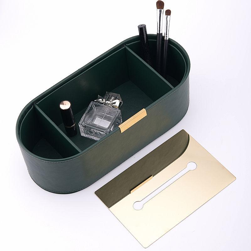 Luxury Multifunction PU Leather Tissue Box Remote Sundries Storage Holder Desktop Paper Drawer Art Home Decor Napkin Box