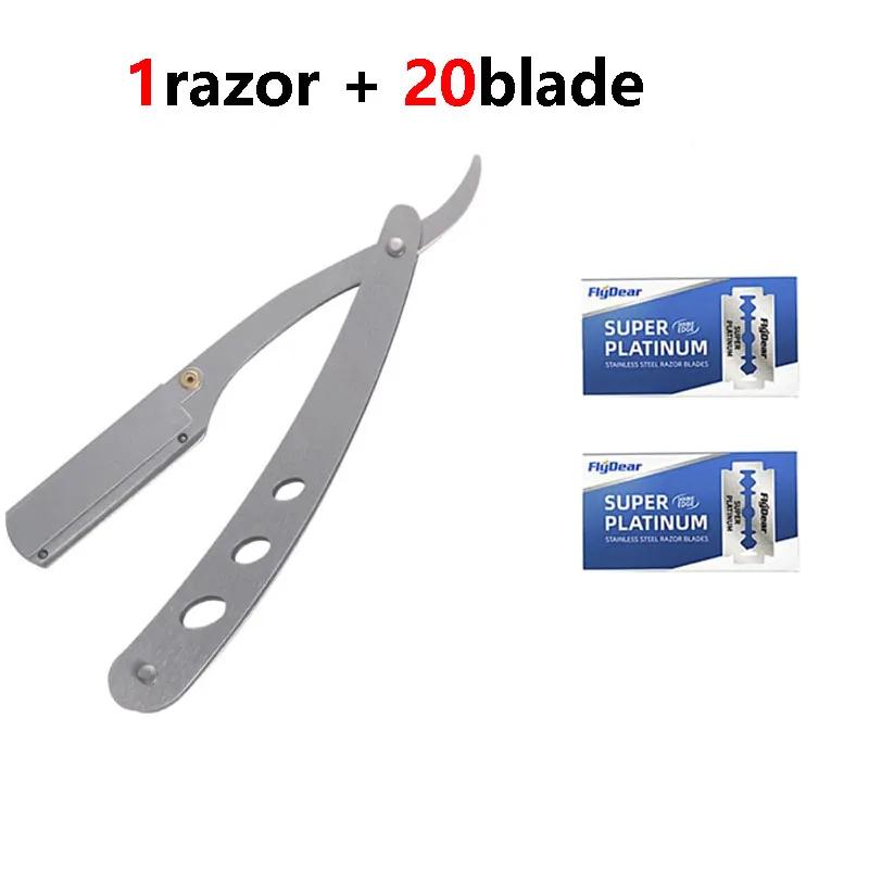 Men Professional Barber Razor Manual Shaver Straight Edge Stainless Steel Shaver Folding Shaving Shave With Blade for Daily Use