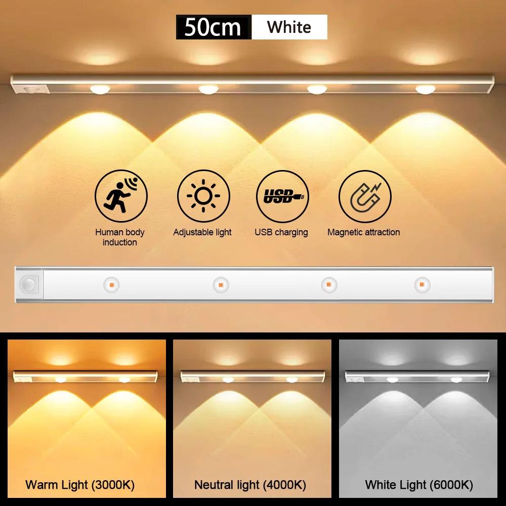 Xiaomi LED noční světlo USB pohybový senzor Bezdrátový ultratenký LED chladič na víno Světlo do kuchyňské skříňky Ložnice Šatník Vnitřní osvětlení