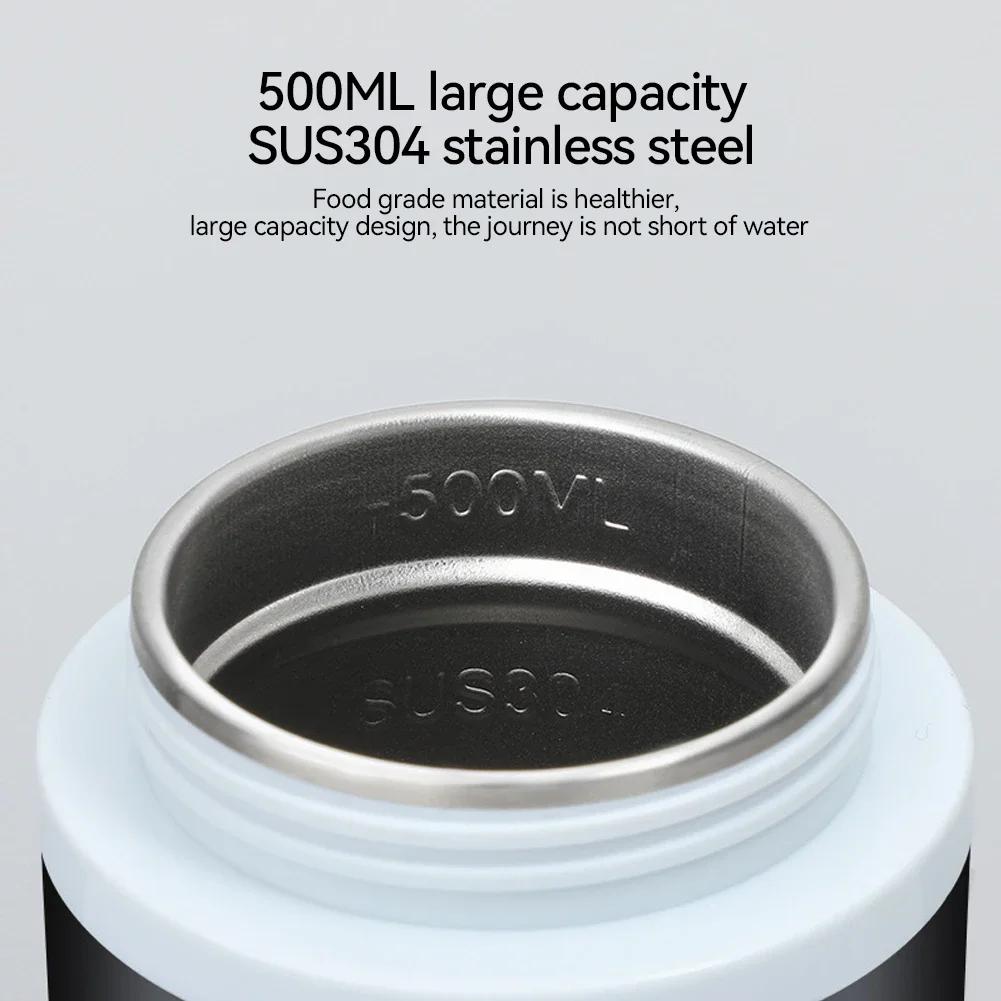 Portable Car Heating Cup Thermos Cup Stainless Steel 12V/24V Car Heating Cup Smart Temperature Control Coffee Milk Heated Kettle