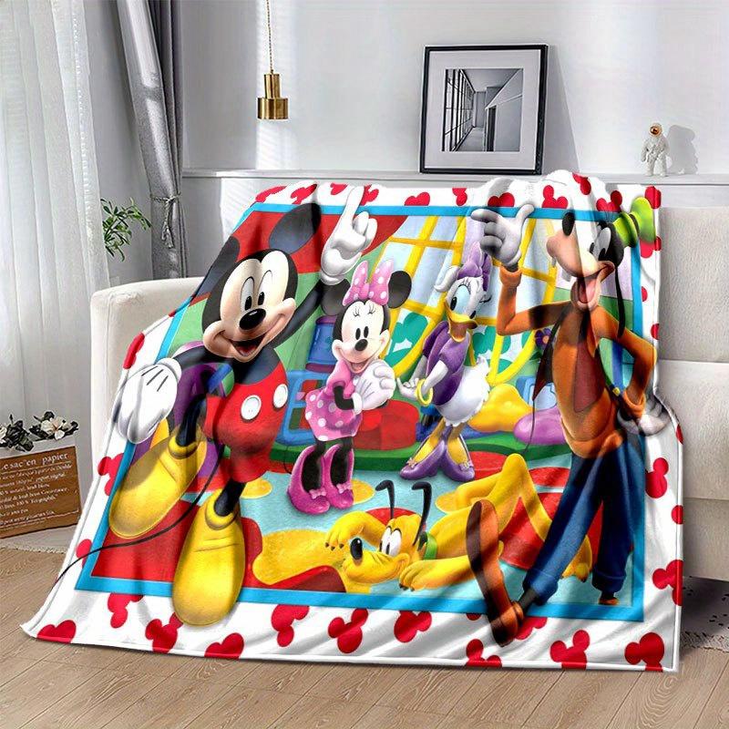 

Mickey and Minnie Throw Blanket - Soft, Lightweight & Warm for Couch, Bed, Outdoor Use - Perfect Birthday Gift 130x150cm