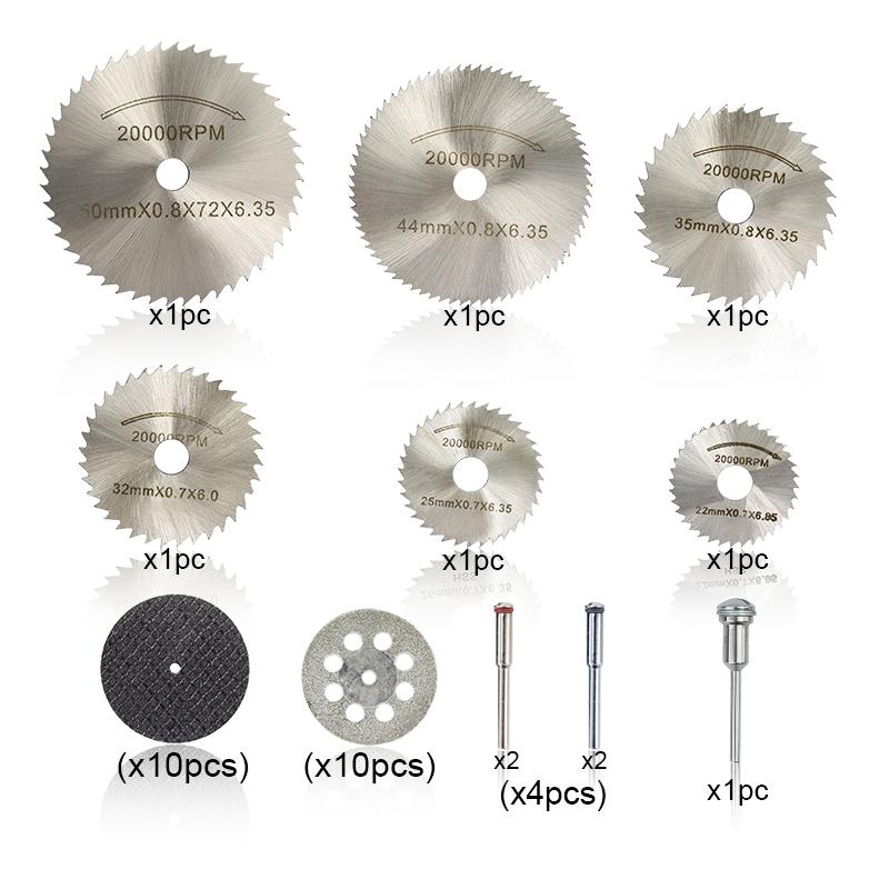 5-60 Buc Discuri de Tăiere Diamant Metal Hss Set Pânze de Ferăstrău Unealtă de Tăiere Pânze de Ferăstrău pentru Dremel Tăietor Metal Unelte Electrice de Mână 22-50mm
