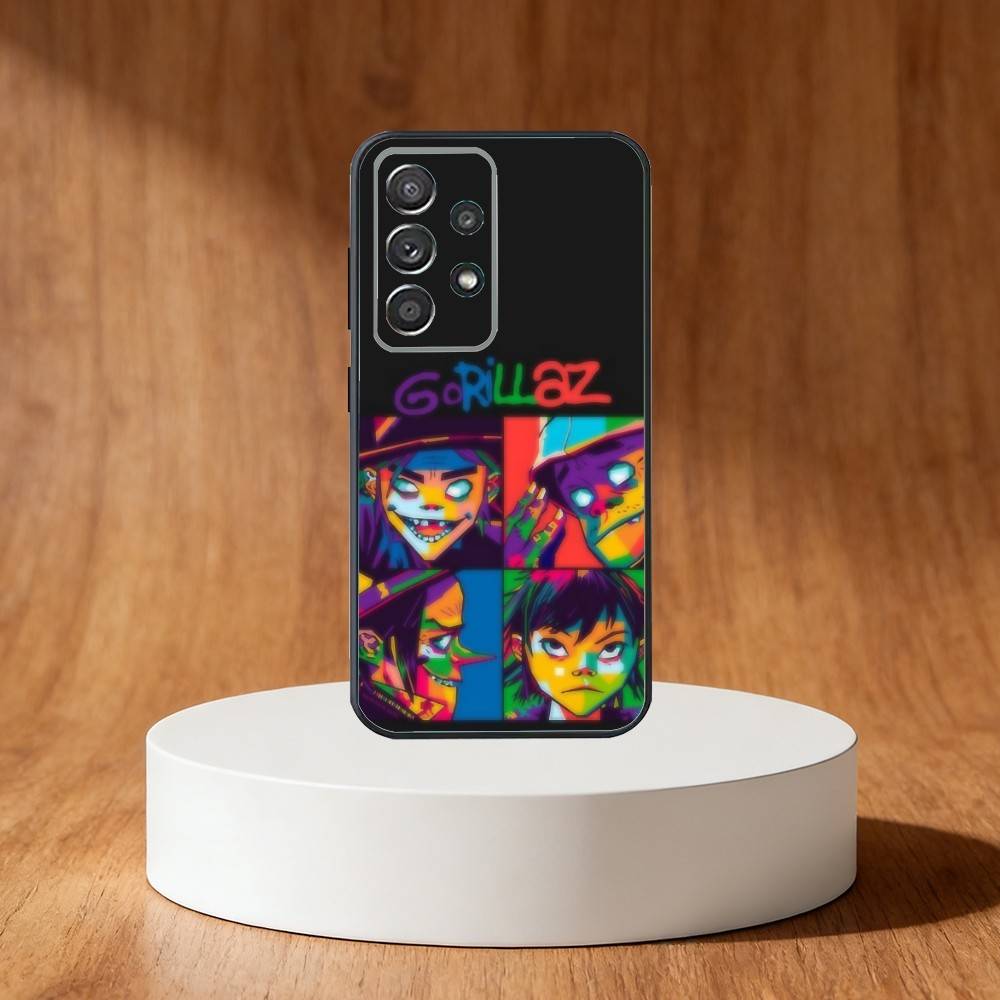 Anime G-Gorillaz Handyhülle Für Samsung S25,S24,S21,S22,S23,S30,Ultra,S20,Plus,Fe,Note,10,9,5G Schwarze Hülle