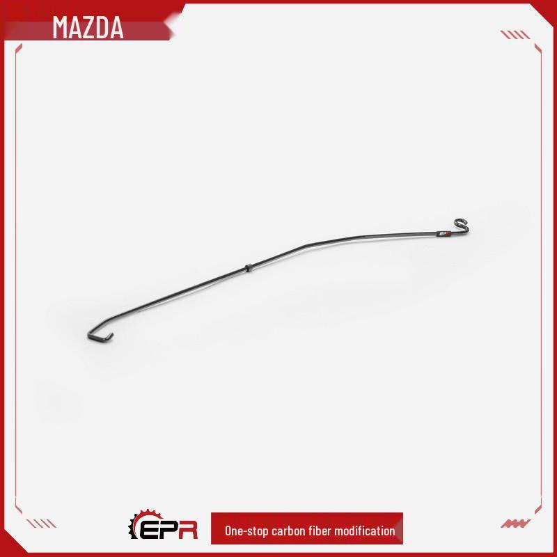 Mazda RX-7 FC3S EPR Style Dry Carbon Fiber Hood Prop Rod EPR Fly Angle