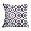 Dark Blue Geometric Pattern Auto Supplies Office Living Room Sofa Cushion Pillowcase Home Decor