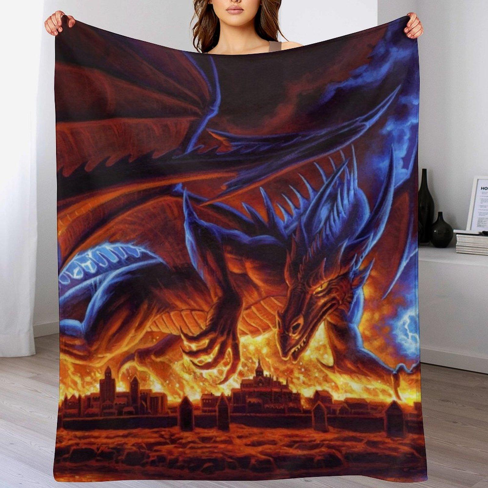 Hells Fire Throw Blanket Breathable Lightweight Blanket for Adults Kids 102x76cm(40x30in)