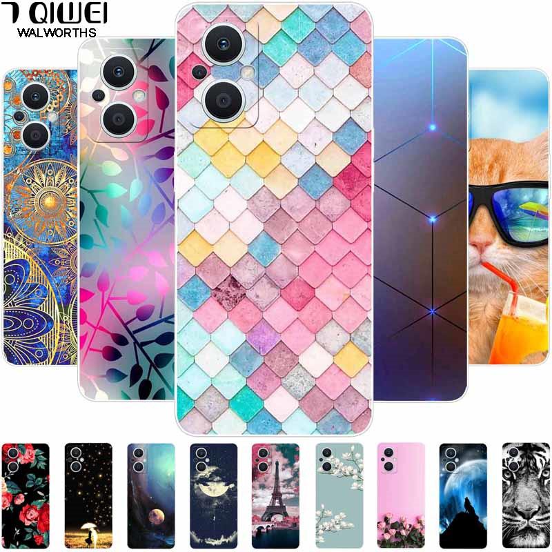 Soft Case for Reno8 Lite Cover Print TPU Silicone Clear Funda Cases for OPPO Reno 8 Lite 5G Case Reno8Lite Slim Landscape Cat