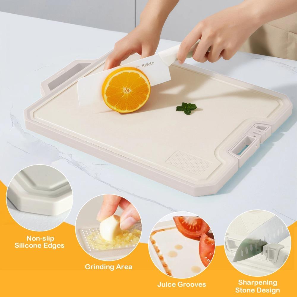 With Grinding Area Double-sided Cutting Board Rotatable Design Chopping Block Restaurant