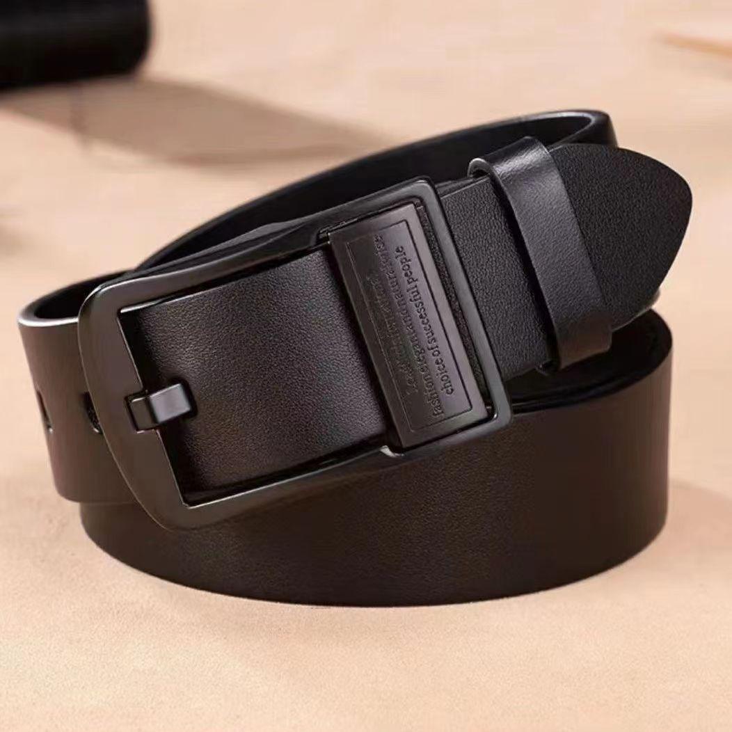 Men s Genuine Leather Pin Buckle Retro Belt for Jeans - Fashionable and Casual 120cm