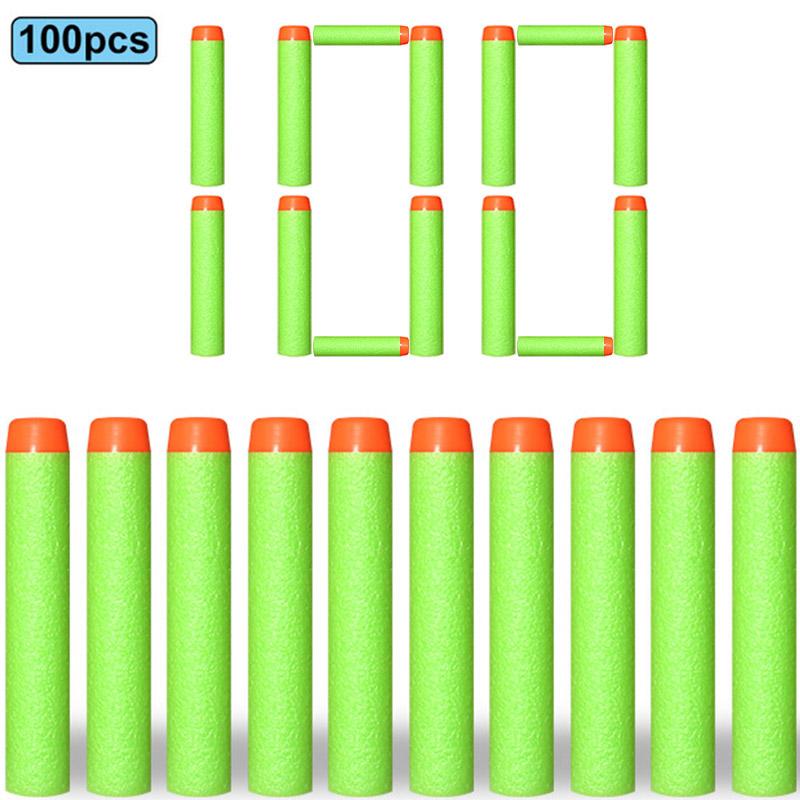 100/50pcs 7.2cm Refill Darts Bullets for Nerf N-Strike Elite Series Blasters Children Toy Gun Soft Bullet Foam Guns Acssories