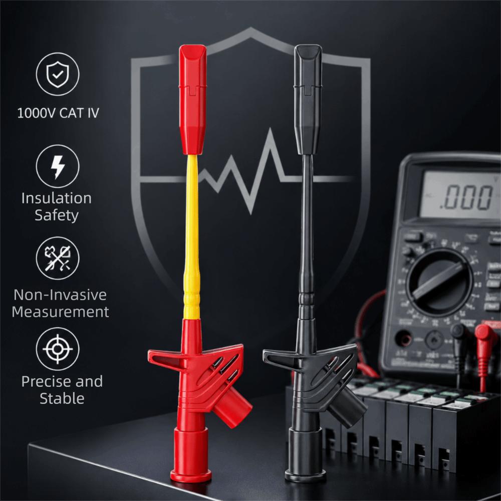3pcs Non-Piercing Test Hook Clip Wire Piercing Probe  Troubleshooting Electrical Issues