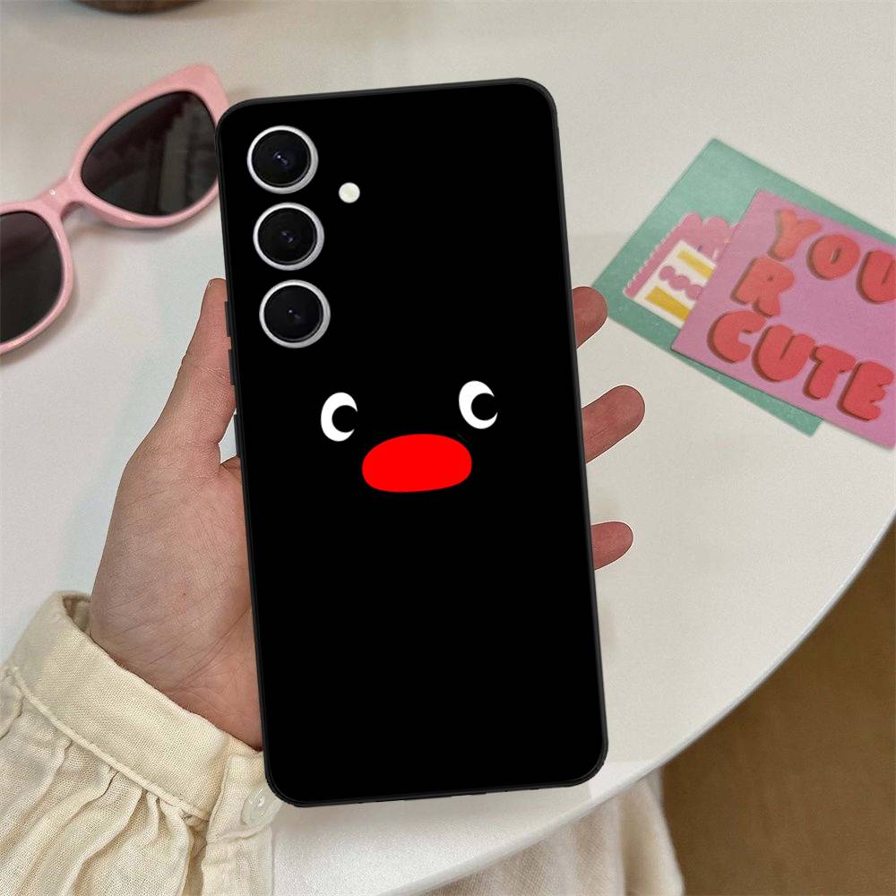 

Funny Cartoon P-Pingu Phone Case For Samsung S 24 Fe 25 Ultra Plus 20 Lite 21 30 22 23 24 22 Ultra 5G Fundas Samsung S21 plus
