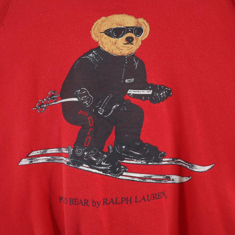 Polo by Ralph Lauren 90. léta Polo Bear Starý Polo Bear Mikina s dlouhým rukávem Pánská Použitá