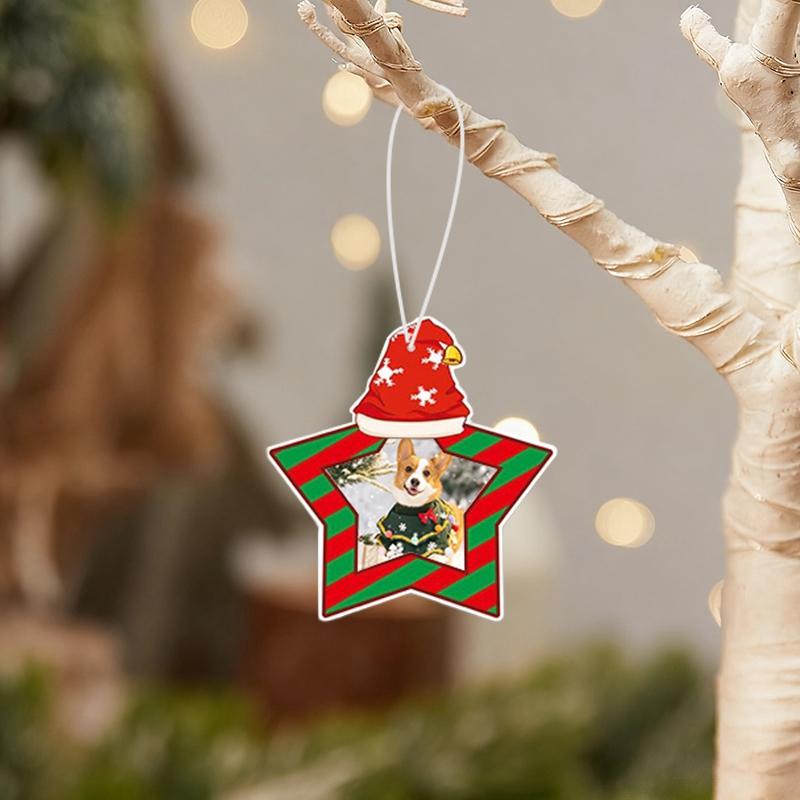 Christmas DIY Paper Pendant 2026 Hanging Pendant Photo Frame for Christmas Decoration Xmas Ornaments Navidad  New Year Gift