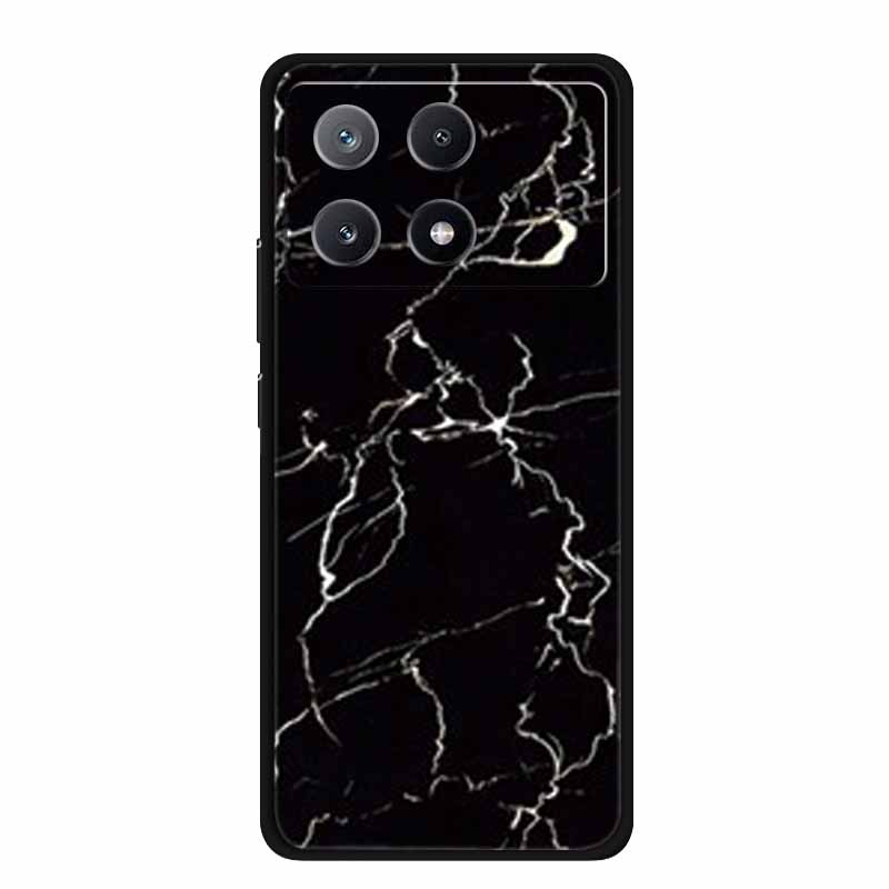 Marble Pattern Phone Case for Poco X6 Pro Clear Edge Cover Funda for Xiaomi Poco X 6 Pro Soft Transparent Coque Color Back Shell