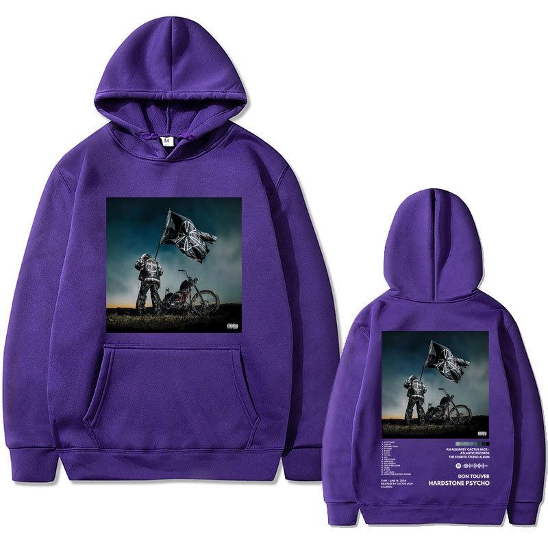 Rapper Don Toliver Hardstone Psycho Album Double Sided Graph Men Hoodies Fashion Letter Printed  Sweatshirts Hooded Pullover