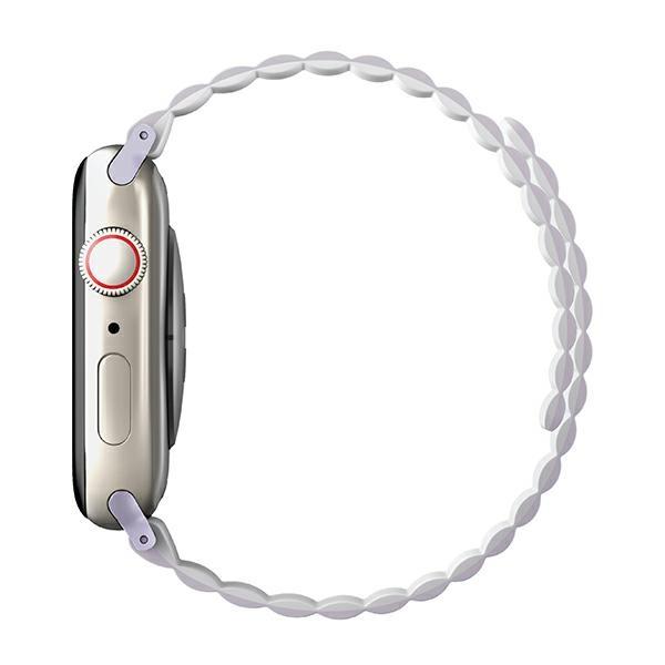 Pasek do Apple Watch Series 1 UNIQ Reversible Magnetic Lilak-Biały