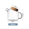 Creative Borosilicate Glass Teapot with Cork Lid & Handle | Large Capacity Water & Juice Kettle