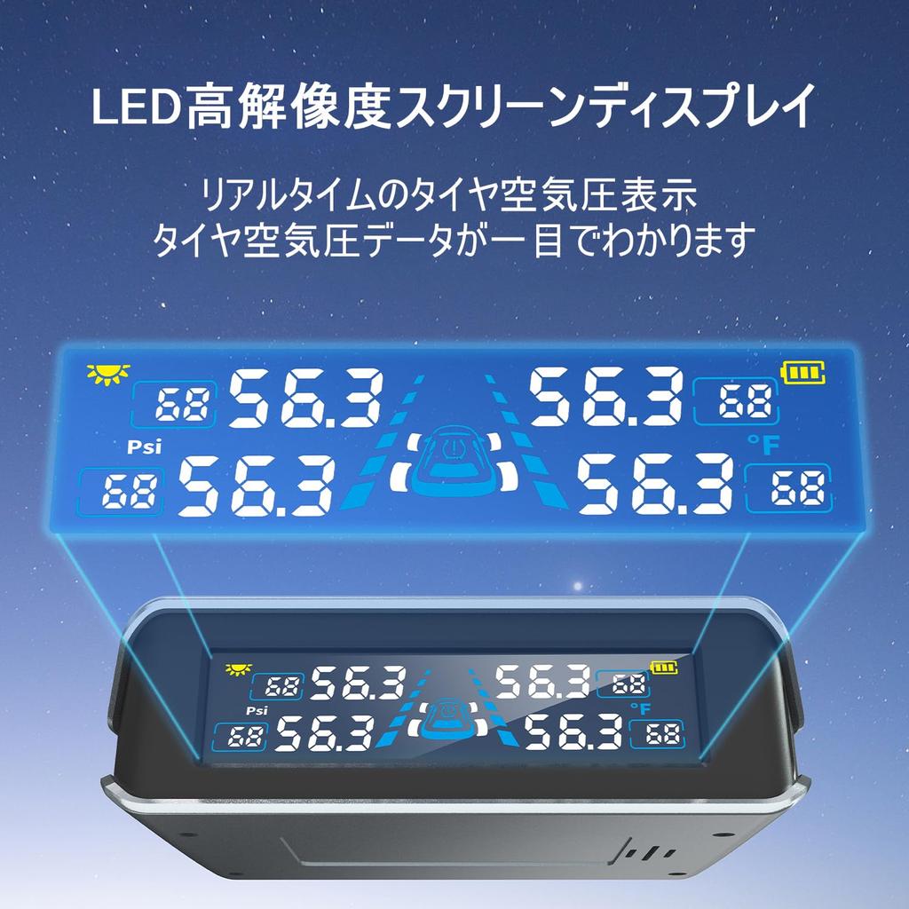 Stynxro Tire Pressure Sensor, TPMS Air Pressure Sensor, Monitor Car Air Pressure and Temperature