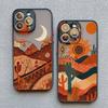 Mountain and Water Painting Phone Case For iPhone 11 12 Mini 13 Pro Max 17 16 Pro Max 14 15 Pro Max Plus Bumper Shockproof Cover