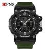 OFNS 6323 Men Electronic Watch Trendy Fashion Sport Waterproof Date Pointer Digital Analog Dual Display Wrist Watch for Student