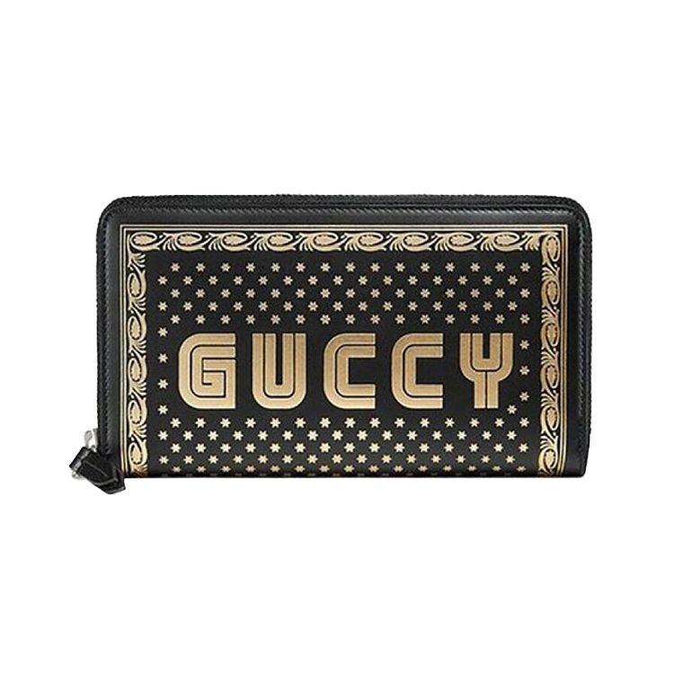 

Gucci Guccy Star Print Long Zipper Leather Wallet Unisex wallet Black 510488-0GUSN-1055 Box(Basic Set+Box)