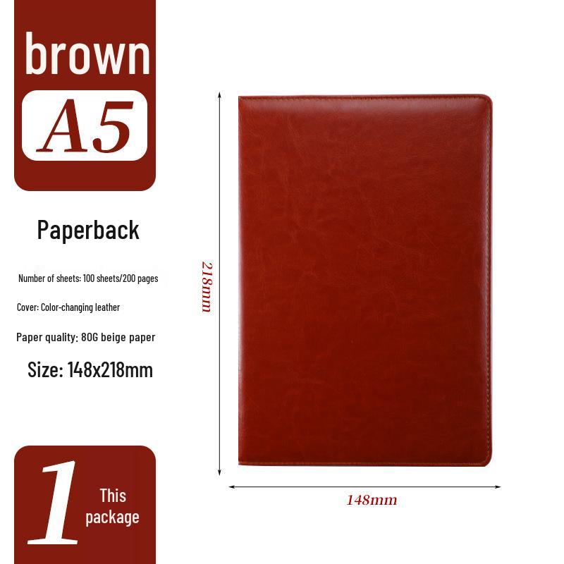 A5 Custom Imitation Leather Notebook Gift Set - Customizable Creative Journal