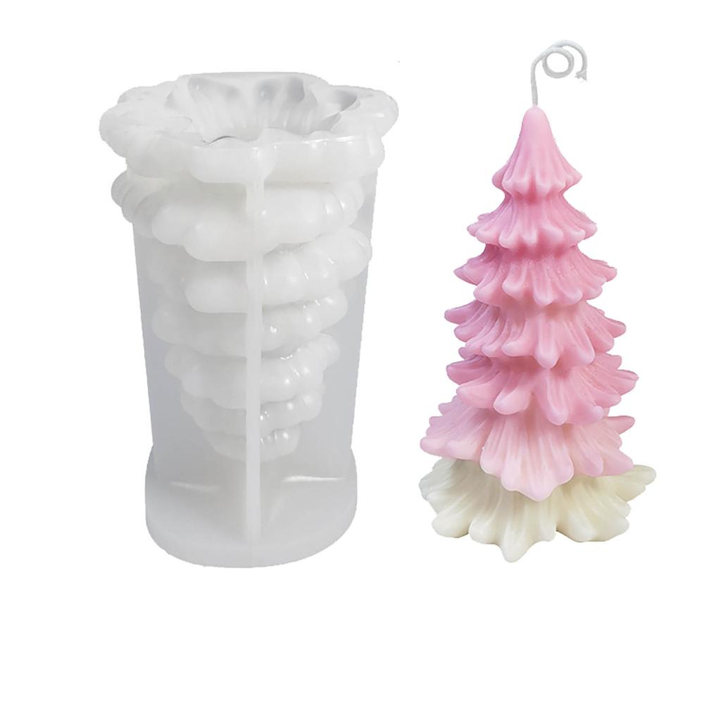 Weihnachtsbaum Duftkerze Gipsform für DIY Basteln Heimdekoration Kerzenherstellung Silikonform für Harz Seife Ton