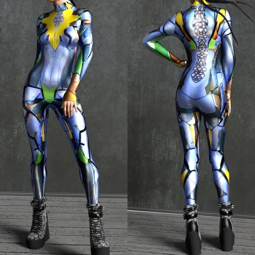 Costume de Scenă cu Imprimare Digitală 3D Adulți Evenimente de Halloween Petrecere Tematică Carnaval Costum Cosplay Joc de Rol Salopetă