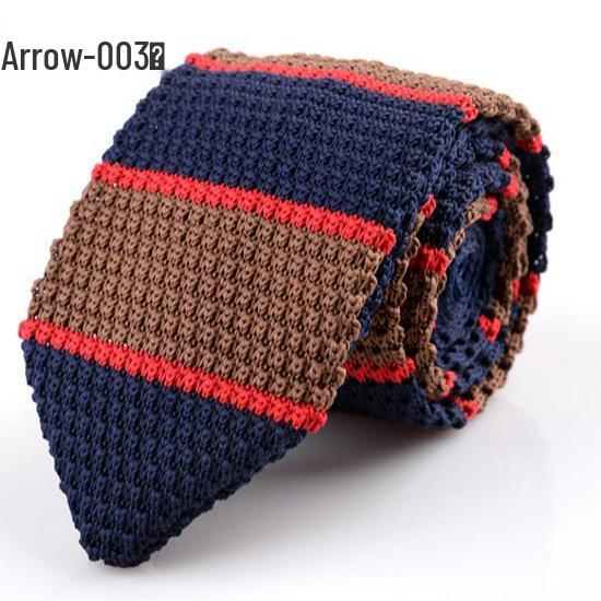 Cross-Border Exclusive Custom Arrow-Shaped Knitted Tie for Men & Women