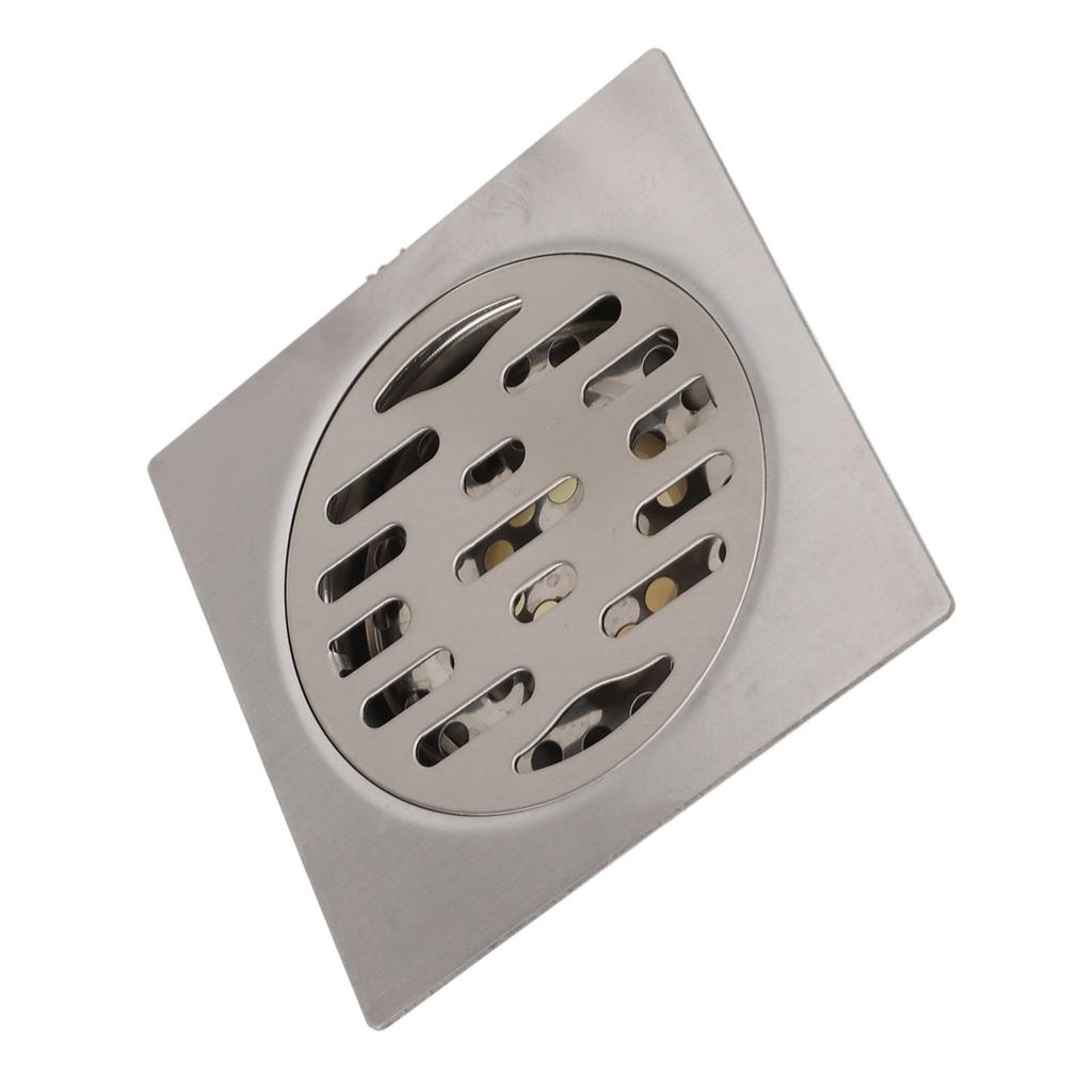 Floor Drain Odor Proof Square Stainless Steel 11CM Anti Clogging Magnetic Suction Core Shower Floor