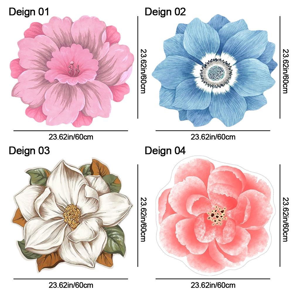 Pastoral Lotus Floor Mat Special-shaped Door Gasket Flower Carpet Living Room Tea Table Bedside