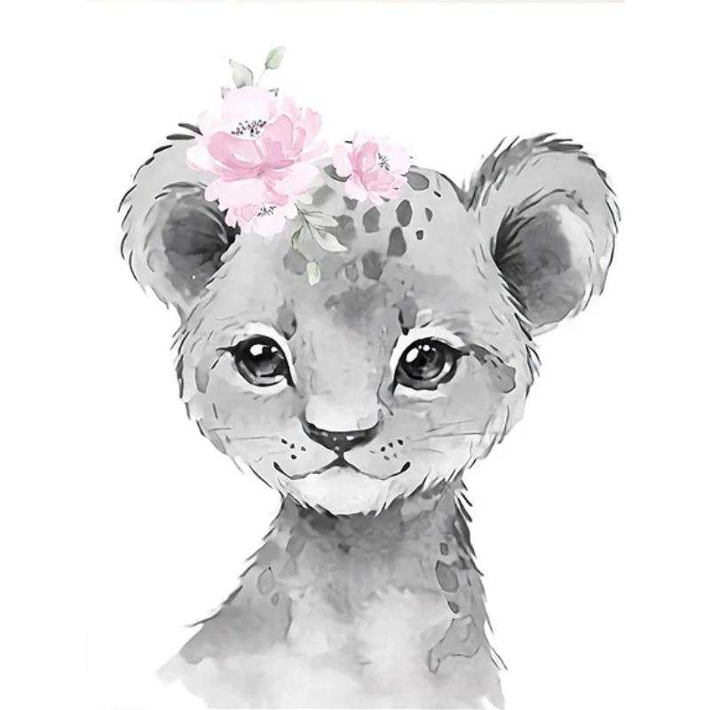 

Холст Картина Мультяшные Животные Детская Розовая Цветок Лев Тигр Жираф Постер Принт Настенное Искусство для Комнаты Девочки Домашний Декор 21cm×30cm NoFrame