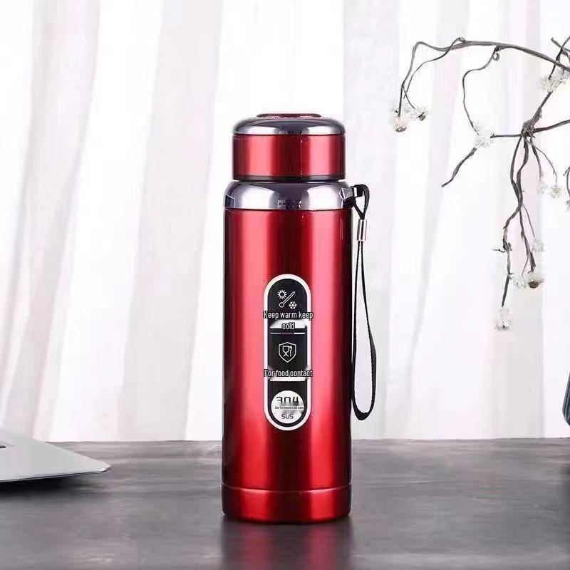 316 Stainless Steel Insulated Cup with Tea Separator, Large Capacity, Portable Outdoor Cup with Carrying Rope