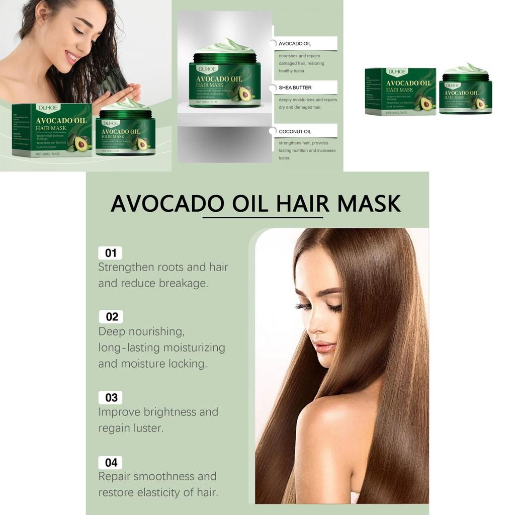 Ouhoe Avocado Oil Hair Mask Nourishing Moisturizing Hydrating For Dry Frizzy Hair