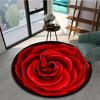 3D Dream Flower Rose Daisy Print Round Carpet Balcony Floor Mat Bathroom Living Room Home Yoga Coffee Mats Home Decorative Rug