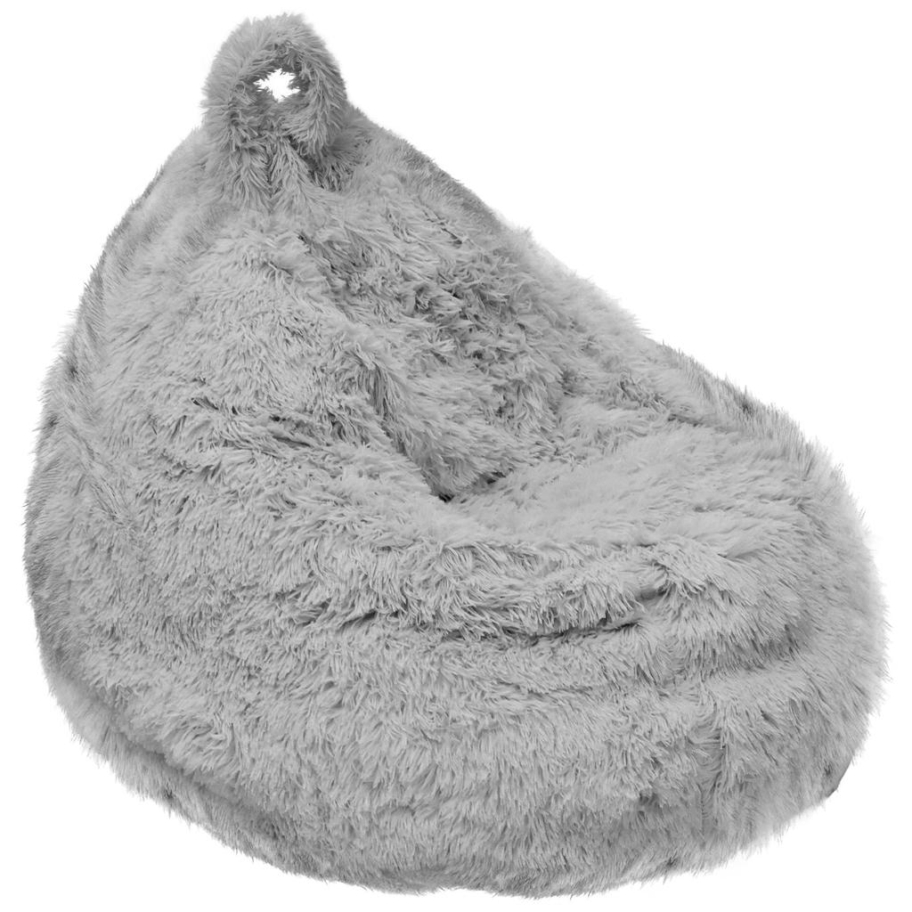 Plüsch-Sitzsackbezug Weich Bequem Plüschtiere Aufbewahrung Sitzsackbezug mit Griff Ohne Füllung Innen-Sitzsack-Sofa-Bezug