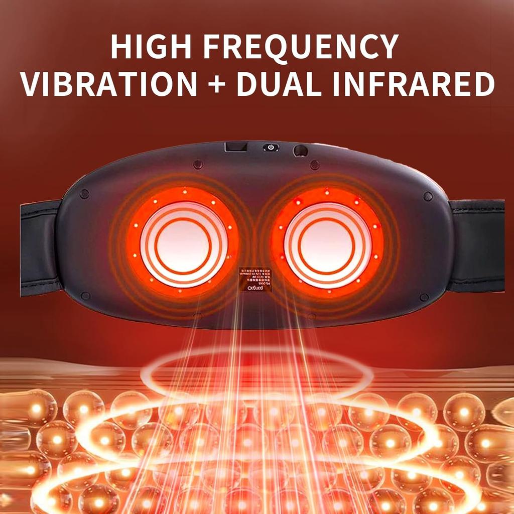 Abdominal Massage Belt for Women & Men | Adjustable Heat & Vibration | Belly Muscle Training & Relaxation Wrap