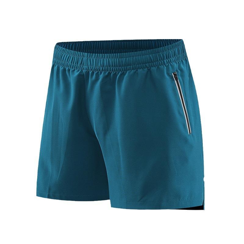 2024 Men's American Style Quick-Dry Reflective Running Shorts, Three-Quarter Length Fitness Pants