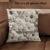 2D Floral Embroidered Pattern Decorative Cushion Covers Pattern Cushion Cover Suitable For Sofa Bedroom Car Pillow Cover