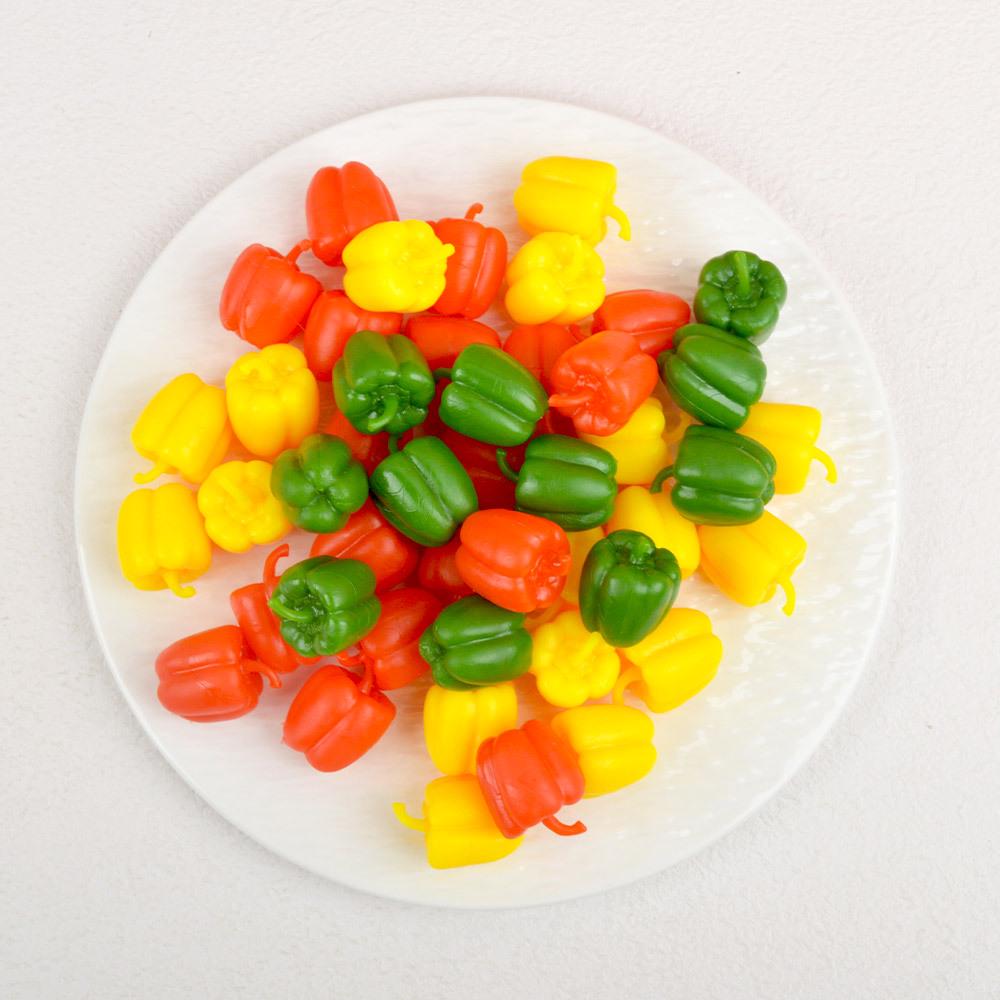 

Ручная работа, красочная миниатюрная еда для кукольного домика: Набор овощей «Перец чили» и реквизит для фотосессии для кухни и столовой, сделай сам.