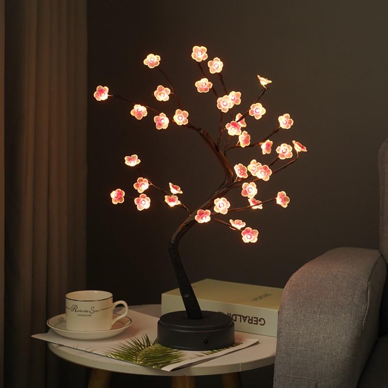 Creative LED Christmas Star & Pearl Tree Lights - Decorative Night Gift