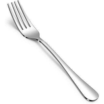 Sada 12dílných jídelních vidliček na stříbro,Potravinářské vidličky na stůl z nerezové oceli,vidličky na salát, zrcadlově leštěné, lze mýt v myčce