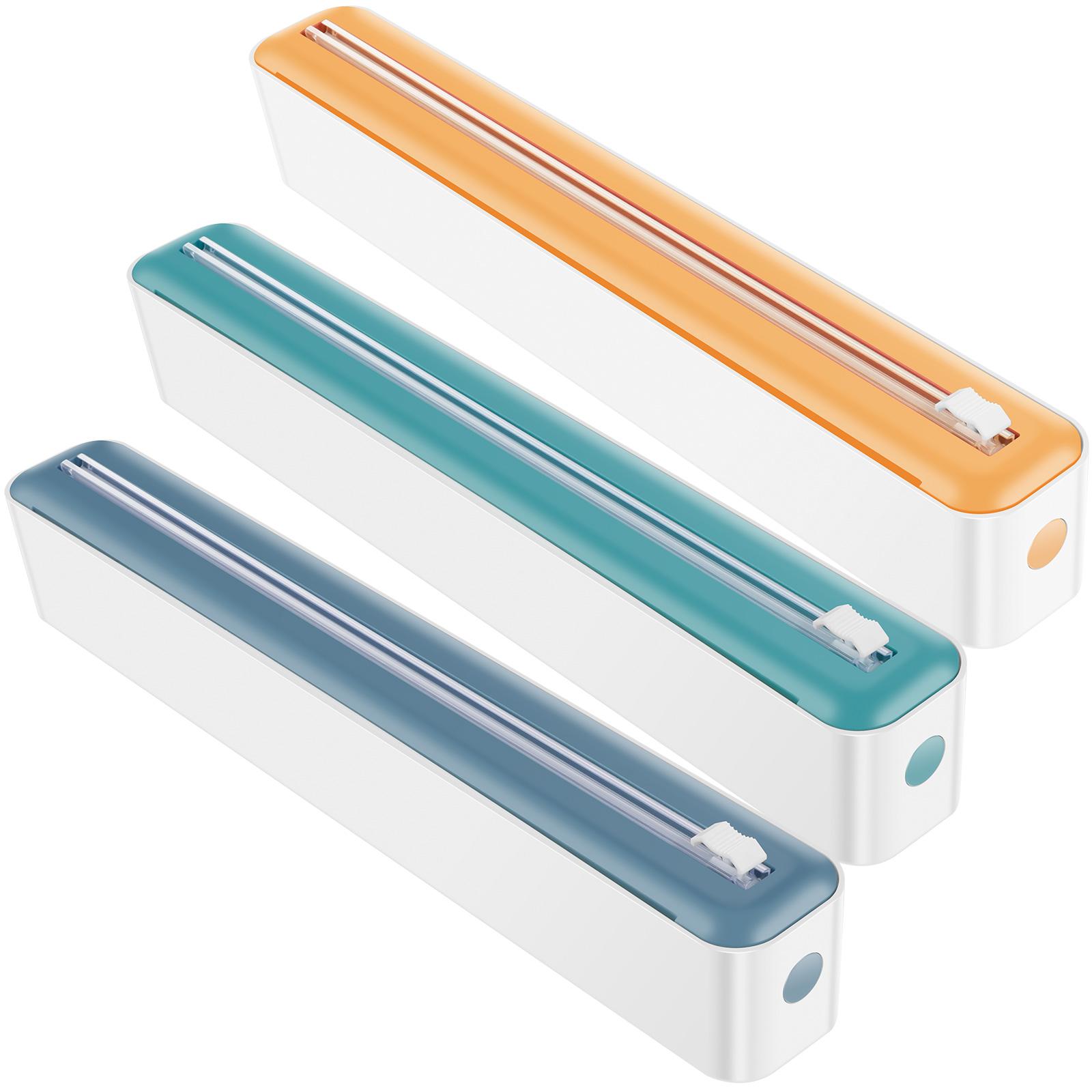 

Диспенсер для пищевой пленки Многоцелевой магнитный диспенсер для пластиковой пленки со скользящим резаком для кухни Алюминиевая фольга Бумага для выпечки