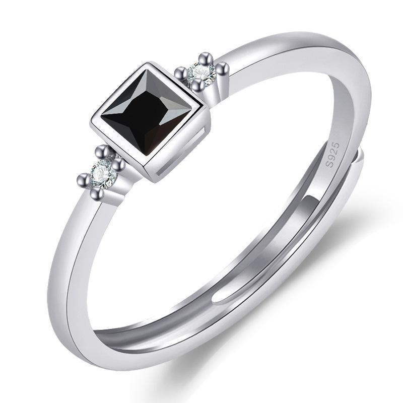 Original 925 Silver Ring High Quality Adjustable Opening AAA Zircon For Women Wedding Fine Fashion Jewelry Gift