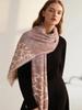 Women Winter Elegant Knitted Scarf Headscarf Casual Floral Print Soft Warm Scarve Lady Mujer Foulard Bandana Wrap Shawl Korean