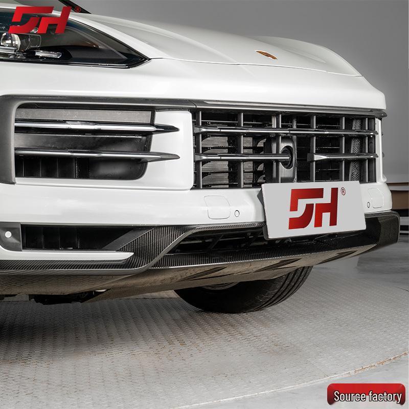 Premium Dry Carbon OE GT Front Lip for Porsche Cayenne 9Y0.2, Easy Installation