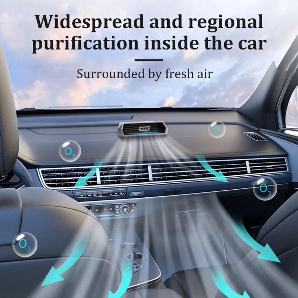 Solar Powered Car Air Purifier With Deodorizing Sterilizing Light Intelligent Function Indicator Color Saving Changing Ener S1K2