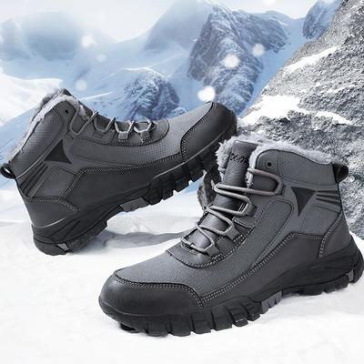 39-46 Winter Anti-slip Warm Snow Shoes Plus Velvet High-top Men's Large Size Snow Sports Shoes